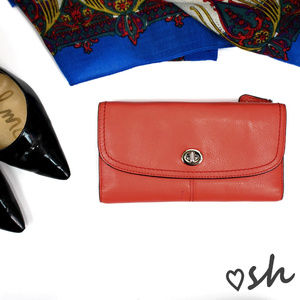 Coach Sienna Park Leather Checkbook Wallet F49164